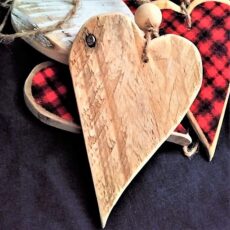 Double sided sensory wooden heart.